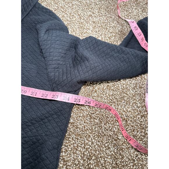 Muks Luks quilted black button down sweater womens XL cozy classic preppy - Picture 5 of 7